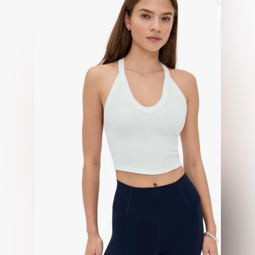 FP Movement by Free People White Ribbed Tank Top